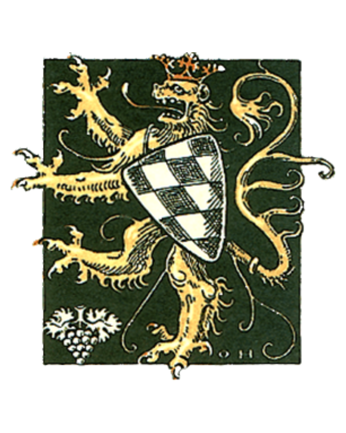 Logo des Historischen Vereins der Pfalz mit einem Wittelsbachischen Löwen und weiß-blauen Rauten